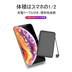 6800mAh モバイルバッテリー 超軽量 ケ...の詳細画像1