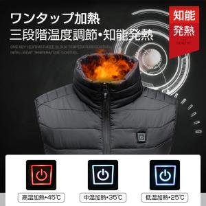 電熱ジャケット 電熱ベスト ヒーター内蔵 ホッ...の詳細画像5