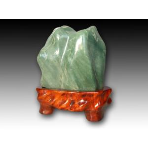 紅加茂石 水石 景石 磨き 鑑賞石 台付き パワーストーン 希少 kaw1701