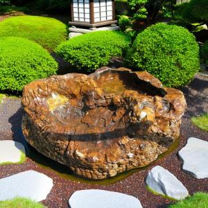 つくばい 珪化木 木化石 手水鉢 水鉢 大きい...の詳細画像1