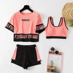 レディース 水着 中学生 高校生 10代 スポーティー 体型カバー 3点セット 学生 少女 小胸にもぴったり 夏 韓国 1294 1294 メイシンファッションヤフー店 通販 Yahoo ショッピング