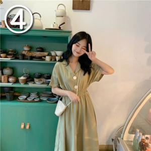 ワンピース レディース 半袖 高校生 中学生 ファッション 10代 代 双子コーデ シャツワンピース ミモレ丈 韓国 ファッション オルチャン 春 夏 秋 5212 5212 メイシンファッションヤフー店 通販 Yahoo ショッピング