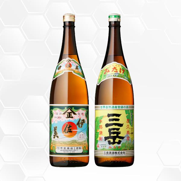 九州銘酎セット（KSG02) 1800ml×2本 三岳/伊佐美/芋焼酎/鹿児島県
