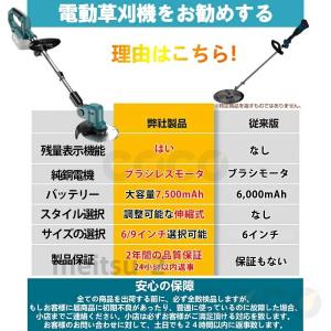 草刈り機 コードレス 充電式 軽量 電動刈払機...の詳細画像2