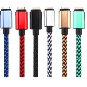 本日限定[アルミ合金/ナイロン/1M/お色指定不可/断線に強い]【USB Type C 充電ケーブル Type-C USBケーブル】アンドロイド USB2.0 typec タイプC コネクタ