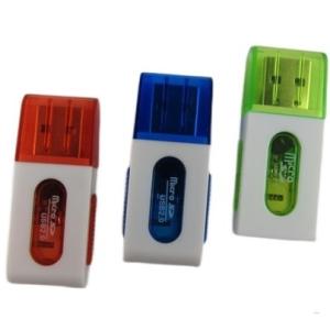 本日セール品【蓋付き タイプUV型】 USBカードリーダー USB2.0（microSDカード/mi...