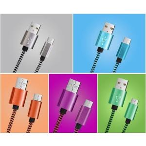 [SALE]【アルミ合金/ナイロン/高品質/1M/お色指定不可】micro usb 充電ケーブル ア...