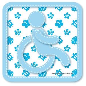 車椅子マーク マグネット 身障者 ステッカー /車いす