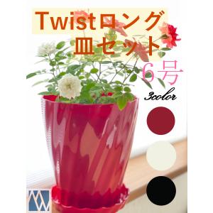 植木鉢 プラ鉢 ボール鉢 色組み合わせ自由！Twistボール 8号 2鉢セット