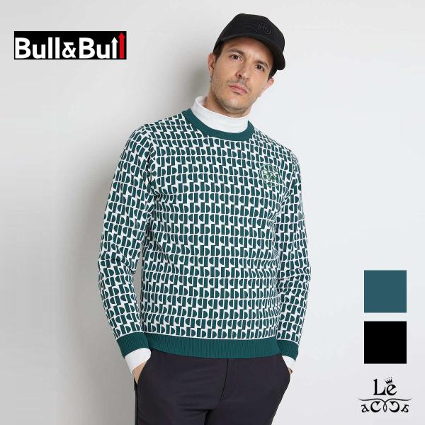 【70％OFF】Bull&amp;Bull ブルアンドブル ニット メンズ ジャガード プルオーバー ゴルフ...