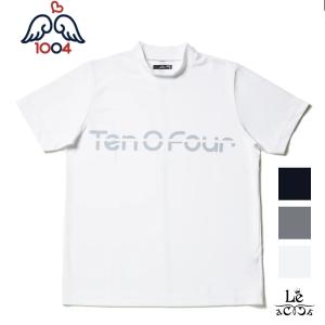 10O4 テンオーフォー ten-o-four モックネック カットソー プルオーバー 半袖 ビッグロゴ Tシャツ ブラック ホワイト グレー 日本製 15400 【送料無料】｜mejiroleacca