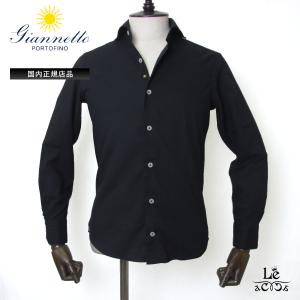 GIANNETTO（ジャンネット） リネン シャツ ネイビー メンズ VINCI FIT