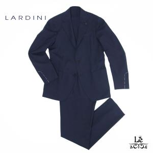 LARDINI スーツ メンズ シングルジャケット ノータック パンツ セットアップ イージーウエア EASY WEAR 無地 ネイビー 紺 春夏 イタリア ブランド 国内正規品｜mejiroleacca