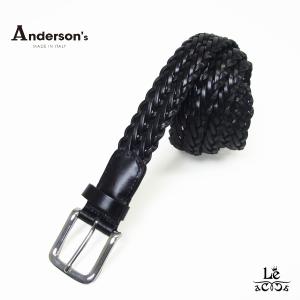 Anderson's レザーメッシュベルト 80 ブラック イタリア製 NEAT 楽天市場】アンダーソンズ / Anderson's / プンターレ / レザー