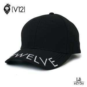 V12 ゴルフ メンズ キャップ CP01 NOSE CAP ロゴ ブラック  男女兼用 帽子 ヴィトゥエルヴ 国内正規品｜mejiroleacca