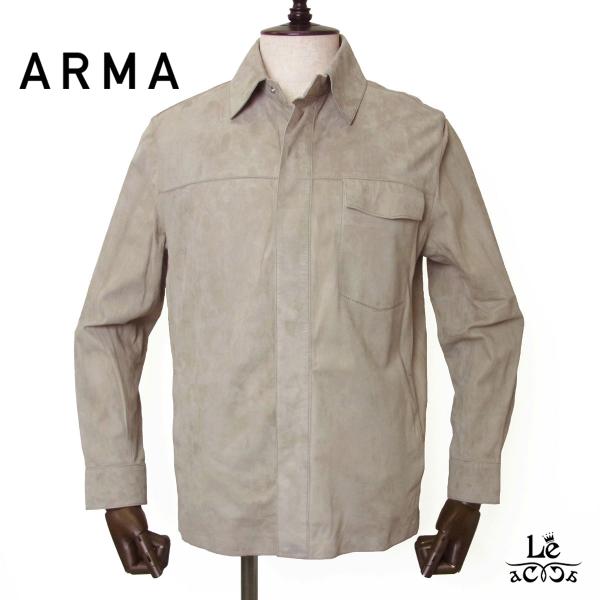 ARMA アルマ ラムスエード シャツアウター DILLEN メンズ レザー シャツジャケット アウ...