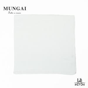 MUNGAI ムンガイ チーフ リネン ホワイト  正方形 麻 ポケットチーフ