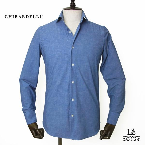 GHIRARDELLI ギラルデッリ シャツ テクノ ジャージー シャンブレー プリント FR074...