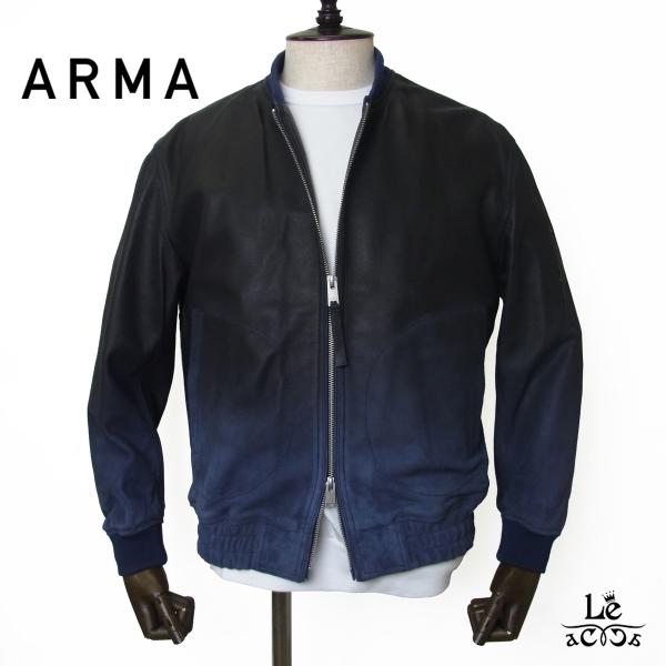 ARMA アルマ スエードヌバックレザー ボマージャケット IVAN グラデーション MA-1 レザ...