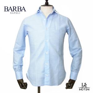 BARBA（バルバ） コットン ピンオックス シャツ 長袖 セミワイドカラー