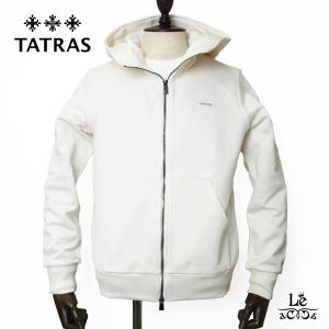 TATRAS タトラス メンズ パーカー ジップアップ FELDA フェルダ フーディ ホワイト セットアップ ジャージー ブランド 春夏 国内正規品 39600 【送料無料】｜mejiroleacca