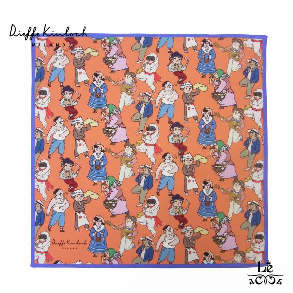 Dieffe Kinloch ディエッフェ キンロック ハンカチ コットンポプリン プリント ハンカ...
