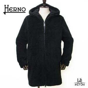 【美品】ヘルノ　ポーラテック　herno ダウンコート　ブラック 48 HERNO（ヘルノ） ダウンジャケット ポーラテック ダウンコート PI0191U
