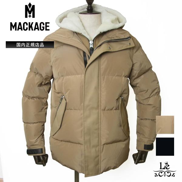 MACKAGE マッカージュ ダウンジャケット メンズ RILEY ライリー コート ムートン ロゴ...