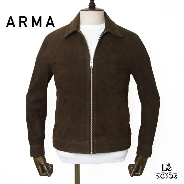 ARMA アルマ ゴートスエード シャツ襟レザーブルゾン WANI メンズ レザー ブルゾン ジャケ...