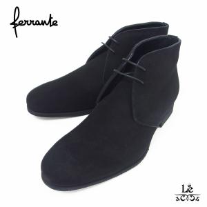 FERRANTE（フェランテ） スエード ローファー ISEO イセオ ブラック 黒