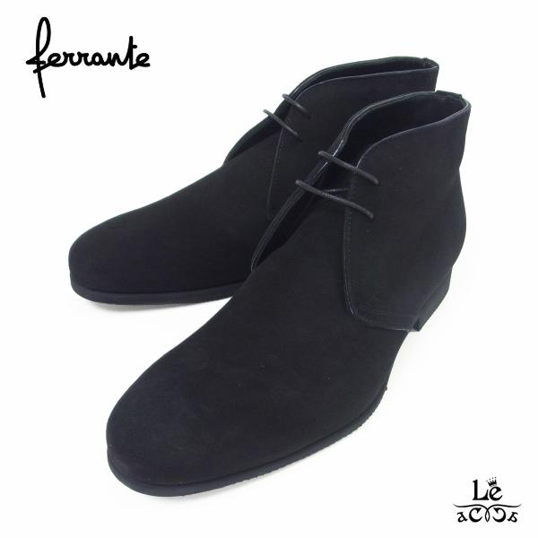 FERRANTE フェランテ チャッカブーツ WIND ウインド ショートブーツ ブラック 黒 本革...