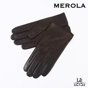 MEROLA メローラ グローブ レザーグローブ 手袋 本革 ブラウン 革手袋 ナッパレザー メンズ...