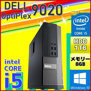 デスクトップパソコン 中古パソコン DELL  Windows10 第4世代 Core i5 大容量 HDD1TB メモリ8GB OptiPlex 9020 SFF Office Wi-Fi 無線LAN 中古パソコン｜mekanikuru