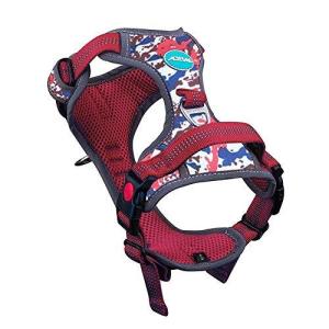 ThinkPet 犬用引っ張らないスポーツハーネス ハンドル付き 中型犬 大型犬に向け 調節可能 装着簡単 通気性 反射材料 背中と前のクリップが簡単