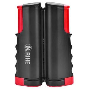 RIHE 卓球ネット ポータブル コンパクト 開閉式 ピンポンネット 卓球用品 家庭用 ロール 伸縮タイプ
