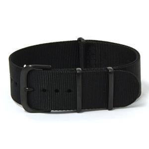 CASSISナイロン時計バンド TYPE NATO BLACK タイプナトーブラック 22mm ブラック 交換用工具付き #141.601B