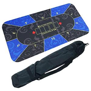 fulfillingtime ポーカーマット 本格的 ラバーフォーム 滑り止め完備 軽量 収納袋付き