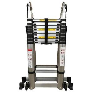 サンパーシー はしご 用脚立 スーパーラダー アルミ製 折り畳み式 伸縮タイプ 安全ロック付