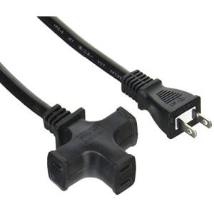 NICOH ソフト延長コード 15A 20mコード 3個口 黒