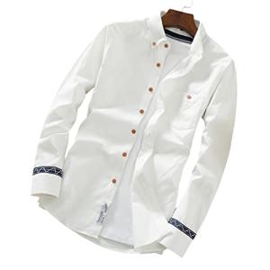 ビジネス カジュアル シャツ ボタンダウン 長袖 スリム ビジカジ 通勤 サラリーマン 夏秋 秋冬 秋 ワンポイント 2 カラー M