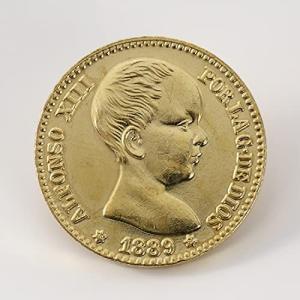 金貨 No.19 スペイン アルフォンソ 20ペセタ金貨 レプリカコイン