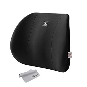 Raksonic 腰クッション 車用腰枕 椅子用クッション 背中クッション 腰痛対策 低反発 通気性 谷の形状に設計 ストレス解消 長距離運転/車中泊