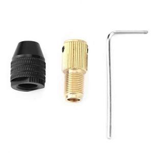 ミニチュア自動締付けチャック 電動ドリルチャック 滑り止め0.3-3.4mm 穴あけ用研磨研削