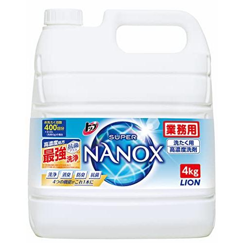 トップ ナノックス(NANOX) 【業務用 大容量】蛍光剤無配合 洗濯洗剤 液体 4kg つめかえ用...