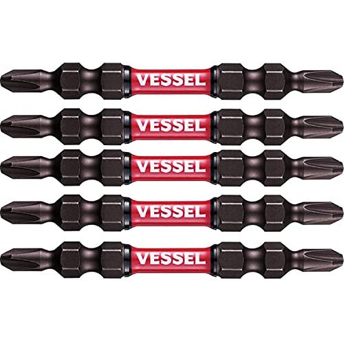 ベッセル(VESSEL) サキスボ スリム トーションビット 両頭 +2×φ4.5×65mm 5本組...