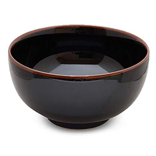 白山陶器(Hakusan Porcelain) 6寸深めん丼 ブラック Φ18 x 9.5cm 15...