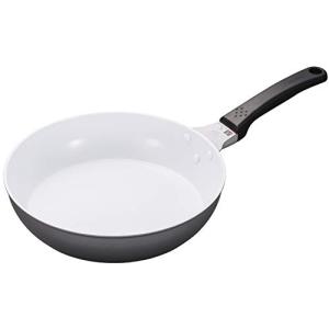 京セラ フライパン 26cm IH 対応 フッ素 不使用 セラミック 加工 焦げ付きにくい 油使用 中火以下 セラブリッド マットグレー CF-26B