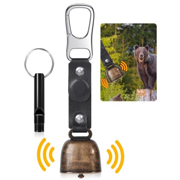 DESELL 熊鈴 ホイッスル付き 消音機能付き 熊よけ鈴 BEAR BELL 熊・猪などの野生動物...