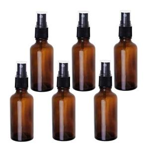 6個 スプレーボトル50ml 茶色 遮光瓶 霧吹き