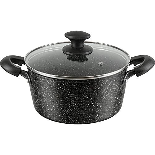 和平フレイズ 耐摩耗性アップ! マーブルコート 両手鍋 22cm くっつきにくい IH・ガス対応 ダ...